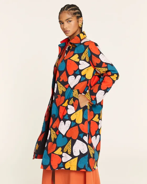 Abrigo PepaLoves Corazones Forro Acolchado · AW25