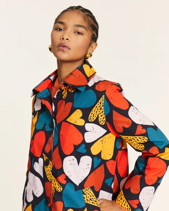 Abrigo PepaLoves Corazones Forro Acolchado · AW25