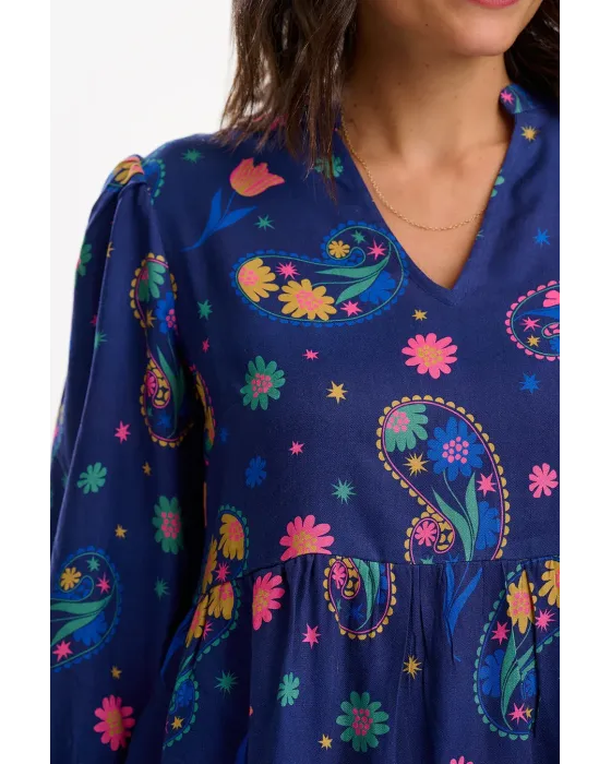 Vestido Mini Sugarhill Brighton Pollyanna Smock · Moda sostenible y colorida