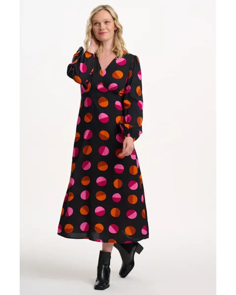 Vestido Midi Sugarhill Brighton Marcie · Elegancia retro y estampado geométrico