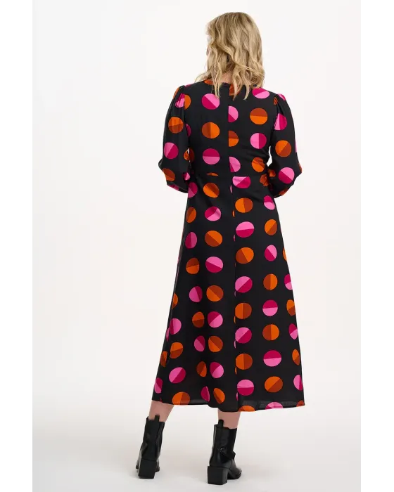 Vestido Midi Sugarhill Brighton Marcie · Elegancia retro y estampado geométrico