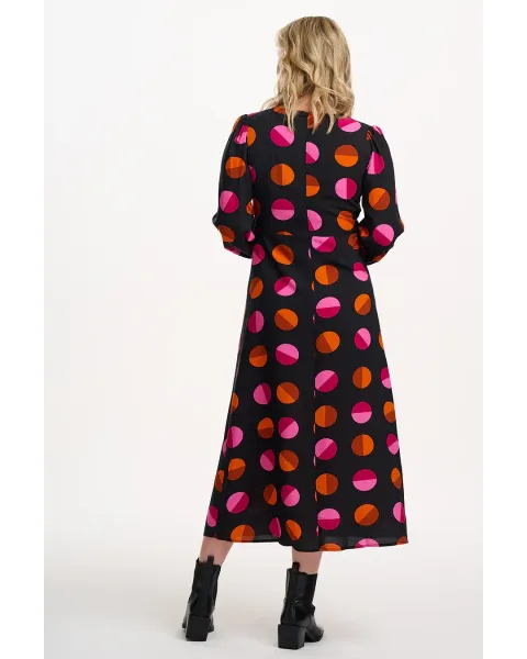 Vestido Midi Sugarhill Brighton Marcie · Elegancia retro y estampado geométrico