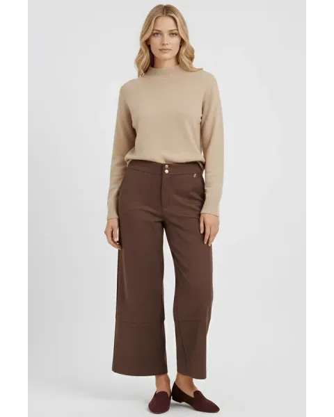 Pantalón Antelina Marrón Botones Dorados LolitaS&L · Maldita Shop