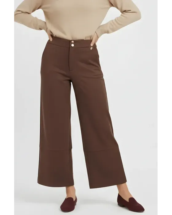 Pantalón Antelina Marrón Botones Dorados LolitaS&L · Maldita Shop
