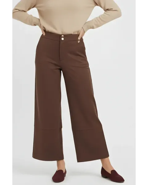 Pantalón Antelina Marrón Botones Dorados LolitaS&L · Maldita Shop