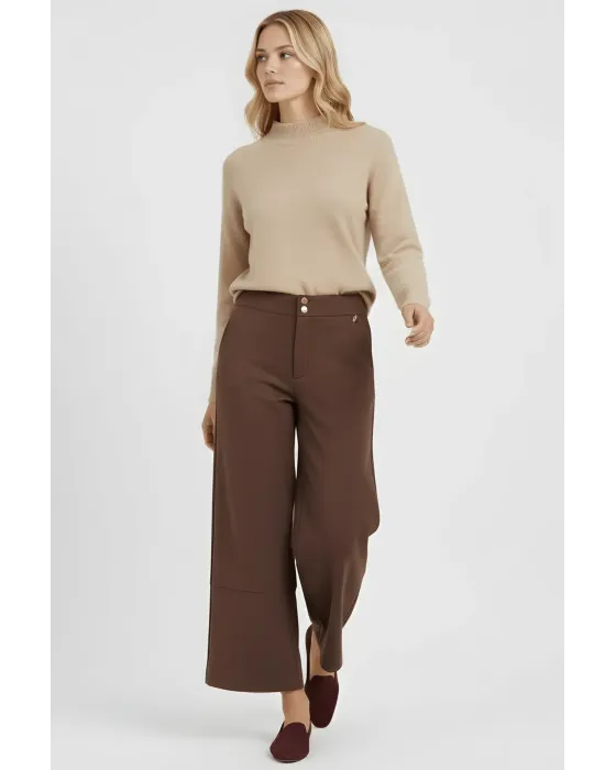 Pantalón Antelina Marrón Botones Dorados LolitaS&L · Maldita Shop