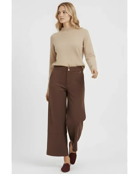 Pantalón Antelina Marrón Botones Dorados LolitaS&L · Maldita Shop