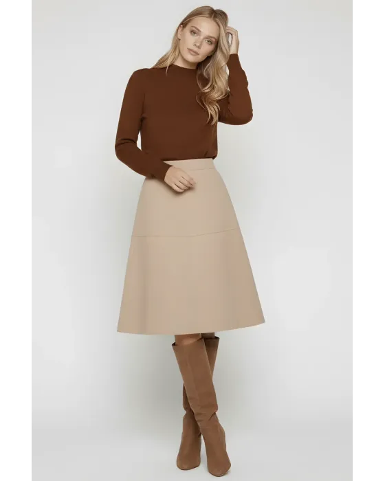 Falda Antelina Beige Acampanada LolitaS&L · Maldita Shop