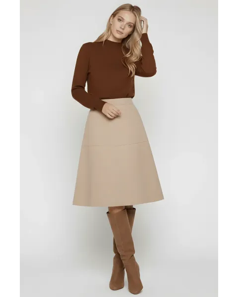 Falda Antelina Beige Acampanada LolitaS&L · Maldita Shop