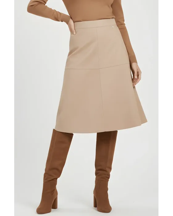 Falda Antelina Beige Acampanada LolitaS&L · Maldita Shop