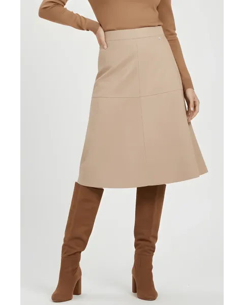 Falda Antelina Beige Acampanada LolitaS&L · Maldita Shop