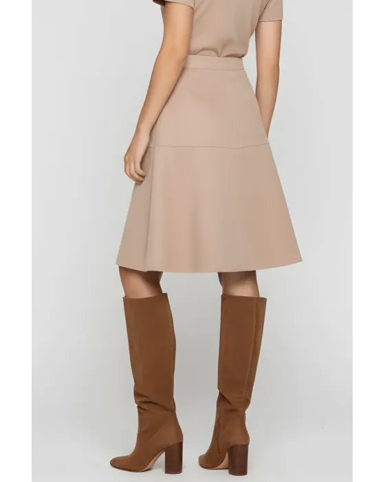 Falda Antelina Beige Acampanada LolitaS&L · Maldita Shop
