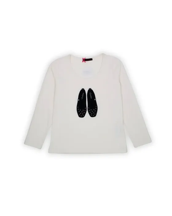 Camiseta Blanca Bailarinas Strass LolitaS&L · Maldita Shop