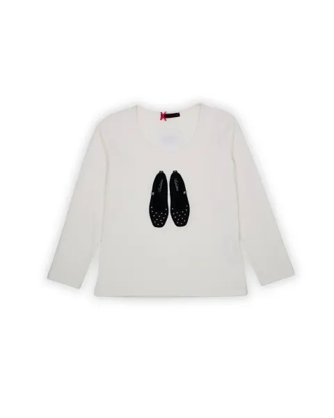 Camiseta Blanca Bailarinas Strass LolitaS&L · Maldita Shop