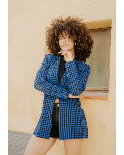 Chaqueta Pantera Azul Oversize · Animosa · Colección Amigas