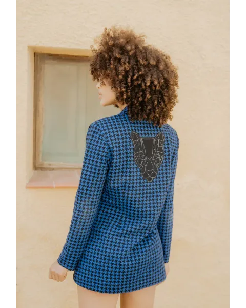 Chaqueta Pantera Azul Oversize · Animosa · Colección Amigas