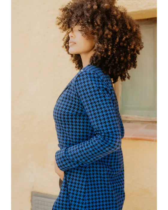 Chaqueta Pantera Azul Oversize · Animosa · Colección Amigas