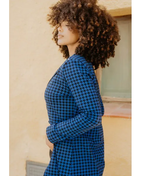 Chaqueta Pantera Azul Oversize · Animosa · Colección Amigas