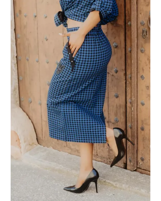 Falda Pantera Azul · Animosa · Colección Amigas