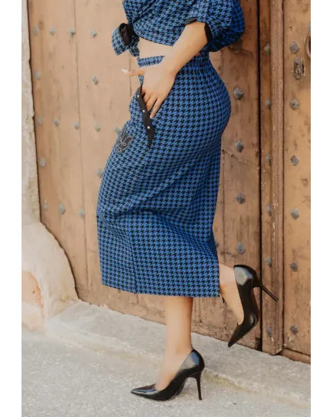 Falda Pantera Azul · Animosa · Colección Amigas