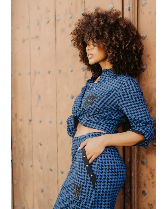 Falda Pantera Azul · Animosa · Colección Amigas