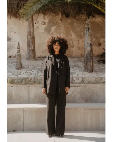 Pantalón Negro Cadenas · Animosa · Colección Amigas