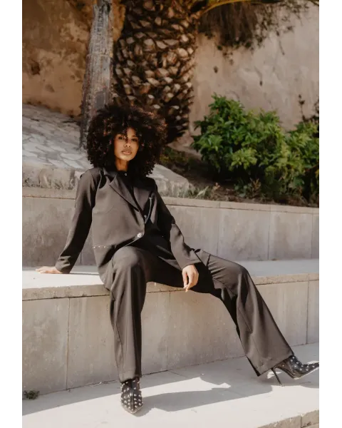 Pantalón Negro Cadenas · Animosa · Colección Amigas