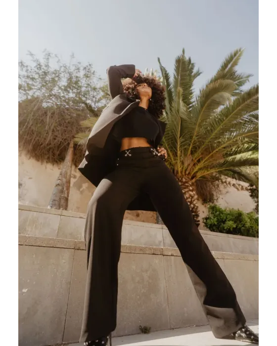 Pantalón Negro Cadenas · Animosa · Colección Amigas