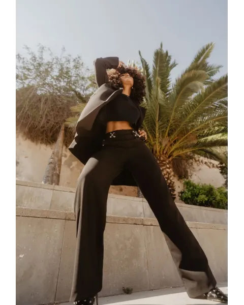Pantalón Negro Cadenas · Animosa · Colección Amigas