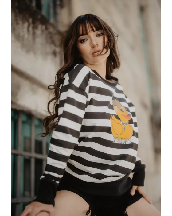 Sudadera Patodalavida Rayas · Animosa · Colección Amigas