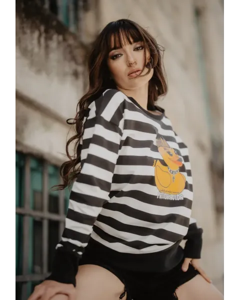 Sudadera Patodalavida Rayas · Animosa · Colección Amigas