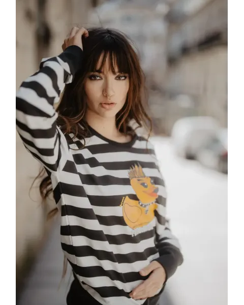 Sudadera Patodalavida Rayas · Animosa · Colección Amigas