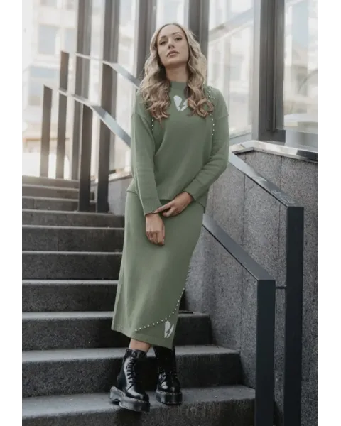 Falda Corazón Rayo Punto Verde · Animosa · Colección Amigas