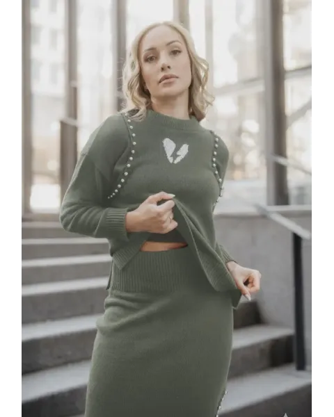 Falda Corazón Rayo Punto Verde · Animosa · Colección Amigas