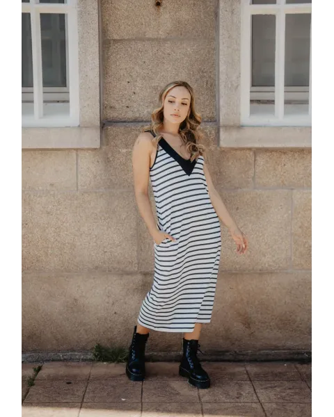 Vestido Largo Ancla Pirata · Animosa · Colección Amigas