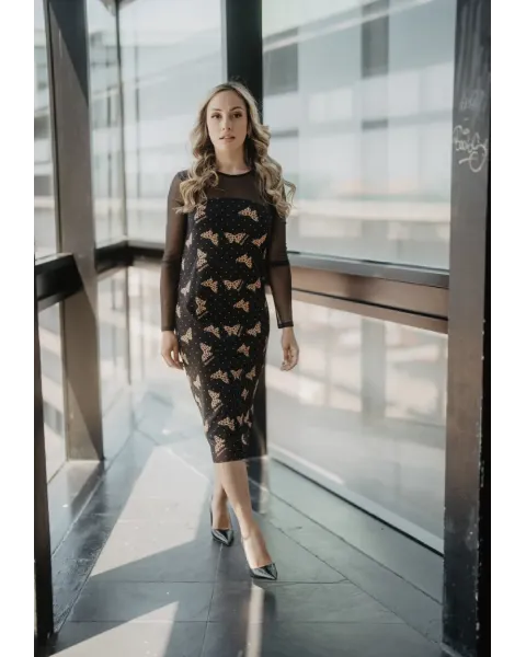 Vestido Largo Tul Mariposas · Animosa · Colección Amigas