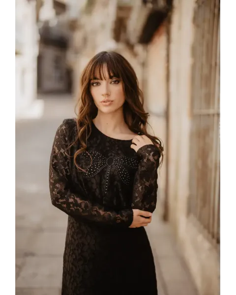Vestido Largo Libélula Encaje · Animosa · Colección Amigas