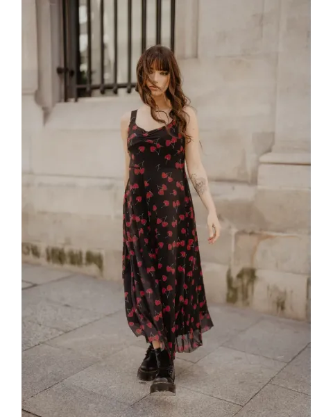 Vestido Largo Tul Cerezas · Animosa · Colección Amigas
