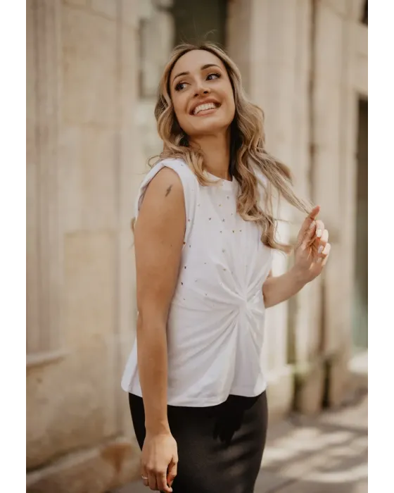 Camiseta Nudo Destellos · Animosa · Colección Amigas