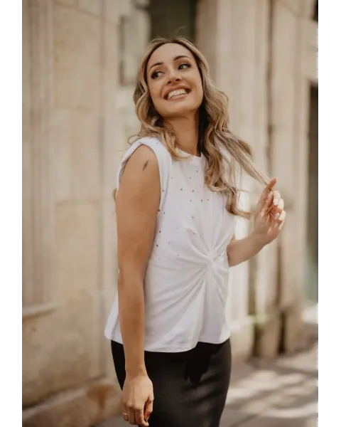 Camiseta Nudo Destellos · Animosa · Colección Amigas