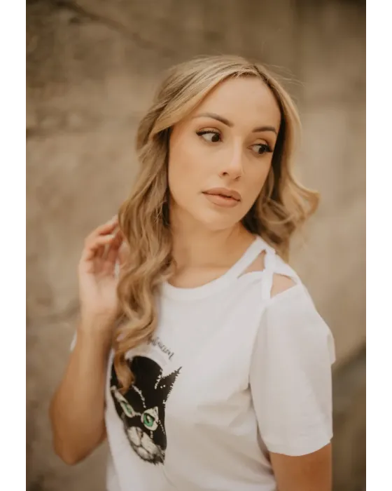 Camiseta Gata Intuición · Animosa · Colección Amigas