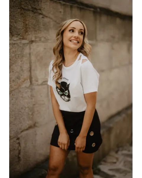 Camiseta Gata Intuición · Animosa · Colección Amigas
