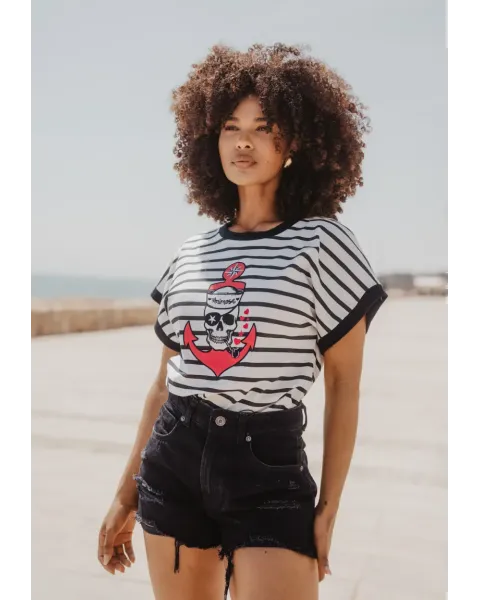 Camiseta Ancla Pirata · Animosa · Colección Amigas