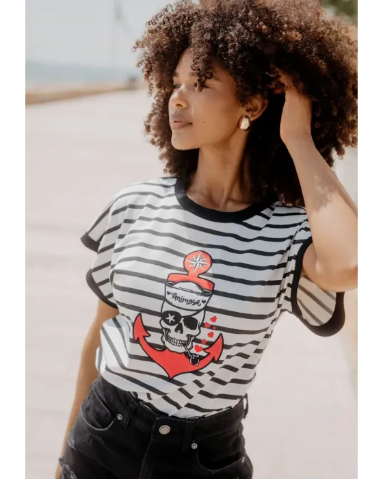 Camiseta Ancla Pirata · Animosa · Colección Amigas