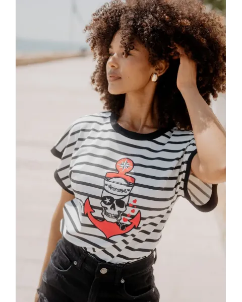 Camiseta Ancla Pirata · Animosa · Colección Amigas