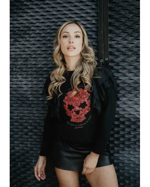 Camiseta Volantes Mary Shelley Calavera · Animosa · Colección Amigas