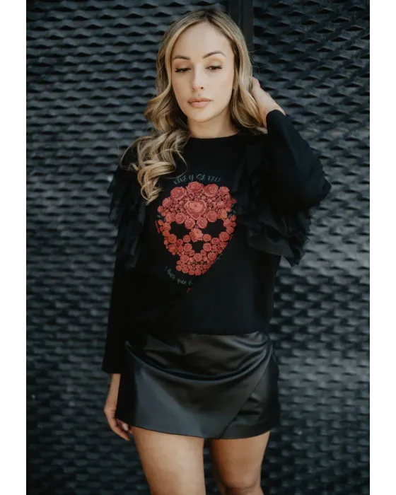 Camiseta Volantes Mary Shelley Calavera · Animosa · Colección Amigas