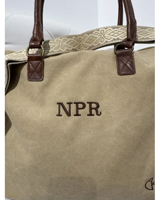 Bolso Aura Personalizado camel | Lona y piel · Alma y Origen
