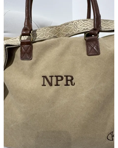 Bolso Aura Personalizado camel | Lona y piel · Alma y Origen