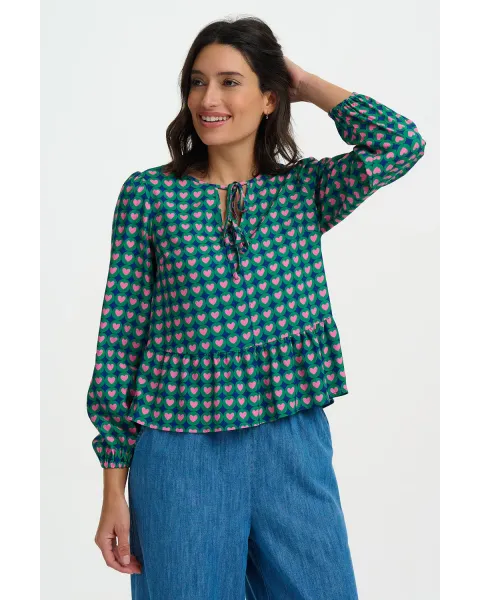 Top Olina Sugarhill | Blusa Corazones Retro | Maldita Shop
